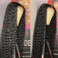 Peluca de Cabello Humano Virgen Vietnamita con Frente de Encaje HD 13x6, sin Pegamento, de 30 y 32 Pulgadas, para Mujeres Negras