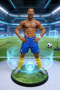 <span class=keywords><strong>Figura</strong></span> de CR7 Pintada a Mano, Realista, de Resina, <span class=keywords><strong>Figura</strong></span> de Acción, Estrella del Fútbol, Bobble Head, Recuerdo, Regalo para Hombres Fanáticos - Product Image 6
