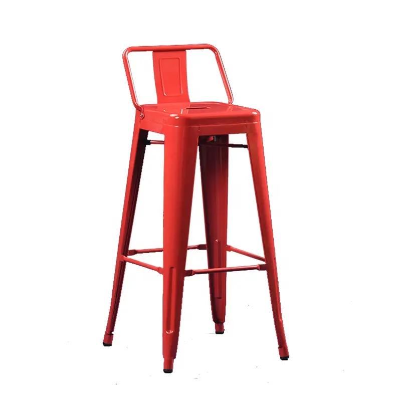 Muebles de Metal Retro coloridos de estilo Industrial, de hierro taburete de Bar, conjunto de sillas únicas para cafés y restaurantes, venta