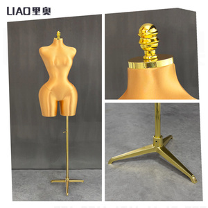 US Stock Weibliche kurvige Schaufenster puppen Pinable Half Body Boutique Display Plus Size Torso Kleid Schaum puppe für Erwachsene Schneider Dummy - Product Image 5