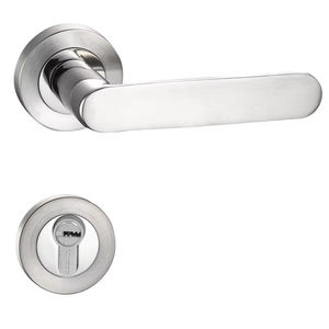 ステンレス鋼ほぞ穴ロックレバーセットセキュリティエントリードアロックハンドル付き部屋用木製ドア - Product Image 1