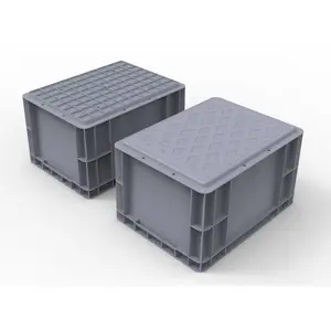 Large Stackdable Polygon Plastic Storage Box PC Container With Lid For Office Organization-Use