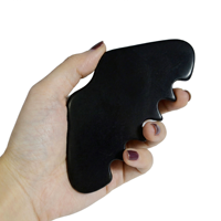 Masseur facial Gua Sha en pierre de jade naturelle, outil pour le cuir chevelu, fait main, relaxation, croissance des cheveux, logo personnalisé possible