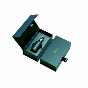 Luxury rigid perfume gift <b>box</b>, custom gold foil logo fragrance packaging <b>box</b>, magnetic flip perfume <b>bottle</b> <b>box</b>, satin line - Product Image 3
