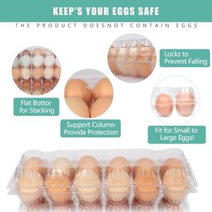 40-Packs Recyclable Blister <strong>Bulk</strong> <strong>Egg</strong> <strong>Carton</strong> 2-6 Grids 12 <strong>Eggs</strong> Large for Refrigerator Chicken Farm Cheap <strong>Plastic</strong> Plates &amp; Bowls