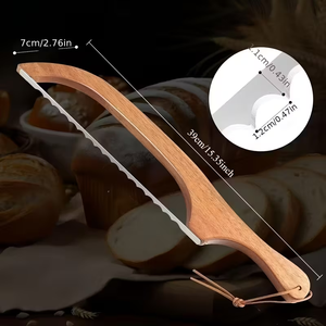 Cuchillo para Pan de Madera, Cuchillo Ovalado para Pan de Masa Madre Hecho a Mano, Cuchillo para Marcar Masa de Pan con Mango de Madera, Cuchilla para Pan - Product Image 6