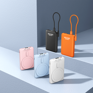 LC03 4 in 1 Magnetic Power Bank with Built in <b>Type</b> <b>C</b> <b>Cable</b> 20W PD <b>Fast</b> <b>Charging</b> 15W Wireless and 3C CE FCC RoHS UL Certified - Product Image 1