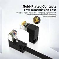 6 câbles Ethernet Gigabit, câbles réseau haute vitesse, routeurs d'ordinateurs, cordon de raccordement non blindé coudé, utilisation intérieure/extérieure