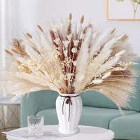 L-D2 60 75 80 100 buah Centerpiece kering Pampass karangan bunga dekorasi kantor rumah alami kecil kering pernikahan Pampas buket rumput