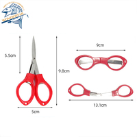 Merveilleux ciseaux pliants portables multi-usages en forme de lunettes Mini cisaillement pour fil de pêche