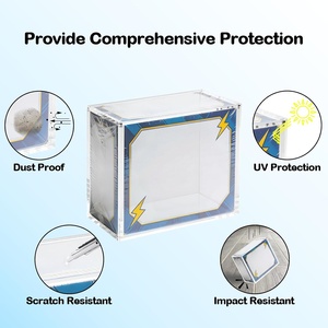Custom 99% UV protection Booster <b>Box</b>, Trading Card Game <b>Display</b> Case With Strong Magnet, <b>Acrylic</b> Collection Storage <b>Box</b> - Product Image 4