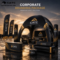 Pack de Branding d'Entreprise CATC |   Solution événementielle tout-en-un étanche et hermétique |   Tente gonflable personnalisée avec pompe électrique Pillar CE