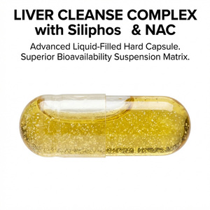 Nettoyage du <span class=keywords><strong>Foie</strong></span> avec NAC, Chardon-Marie, Zinc et Sélénium – Certifié GMP, Naturel, Végétarien, Sans Gluten – Capsules pour Adultes – 30 Capsules - Product Image 1