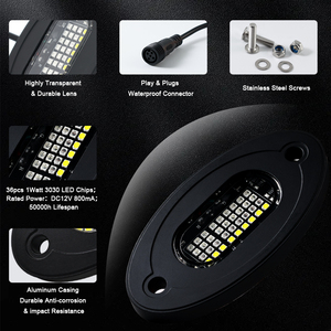 Kingshowstar Una muestra para la prueba 36 LED Rock Lights Pure White RGBW Rock <span class=keywords><strong>Light</strong></span> Auto Lighting Systems - Product Image 6