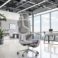 Chaise de bureau ergonomique moderne entièrement en maille, dossier réglable, hauteur du siège réglable, base en acier inoxydable - Direct usine, garantie 2 ans