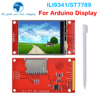 Module de port série TZT 2.4 "240x320 SPI TFT LCD + adaptateur PBC 5V/3.3V Micro ILI9341 / ST7789 LED blanche (avec tactile) pour Arduino