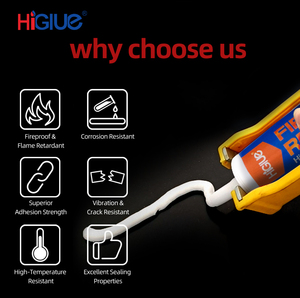 Résistant au feu <span class=keywords><strong>haute</strong></span> <span class=keywords><strong>température</strong></span> adhésif mastic colle cuisine hotte étanche réparation fixe ignifuge 1700 ℃ - Product Image 5