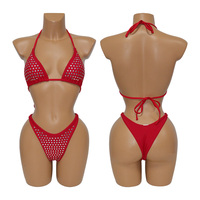 S759 Disponible Tenue de strip-teaseuse Performance Wear, Vêtements de strip-teaseuse, Tenue de danse exotique pour filles, Bikini deux pièces, Vêtement de plage orné de cristaux