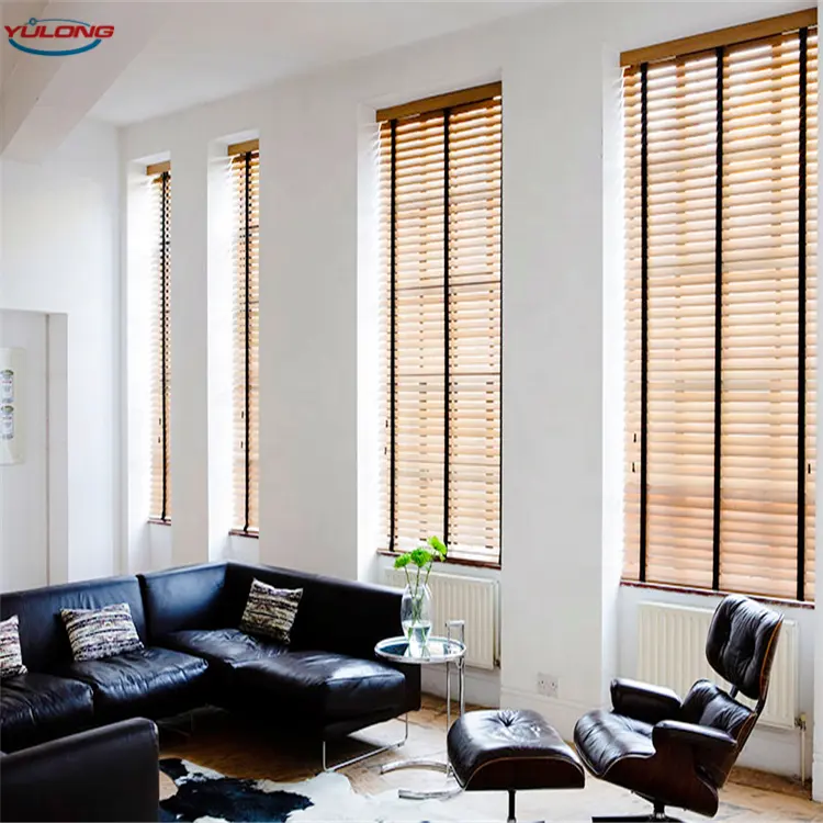 New Style Wooden Material Venetian Style Horizontal Window Blinds Outdoor home Decoration Bamboo Roller Blinds