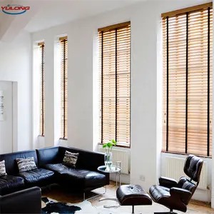 Phong cách mới vật liệu gỗ phong cách Venetian ngang rèm cửa sổ ngoài trời trang trí nội thất tre rèm cuốn