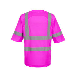 Camiseta de Seguridad de Alta Visibilidad con Impresión Personalizada, Uniforme Industrial Reflectante, 100% Poliéster, ANSI/ISEA 107 Clase 2/3, para Hombre - Product Image 2