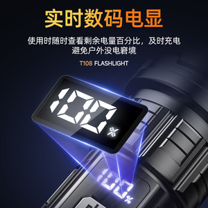 ยู ยี่ไฟฉายแบบชาร์จไฟได้ LED ซูมได้ ความเข้มสูง กลางแจ้ง พกพาสะดวก ใช้งานได้ยาวนาน ชาร์จเร็วด้วย USB - Product Image 3