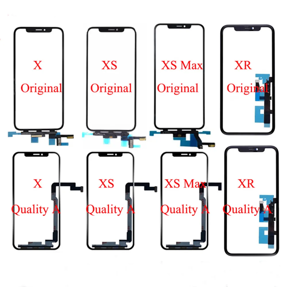 Original quality Touch Screen Digitizer Panel Sensor Front Outer For iphone X XS XR XSMAX touch screen with OCA Replacement