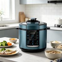 Cuisinière à pression électrique avec verrouillage de sécurité, multifonction, cuve intérieure antiadhésive, libération automatique de la pression