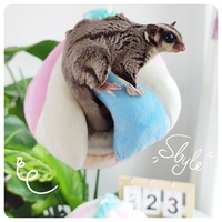 Nid suspendu en peluche dessin animé guimauve pour sugar gliders, pochette de sommeil chaude en coton, cachette pour petits animaux d'hiver