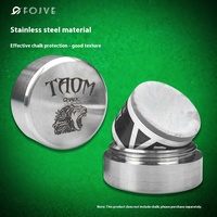 Étui à pointe de queue de billard Yu Delu boîte en métal personnalisée pour poudre de chocolat petite tige à tête ronde avec couvercle Transparent pour le stockage de la piscine