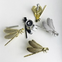 Nouveaux boutons de meuble et poignées de tiroir Dragonfly en alliage de zinc, modernes, pour cuisine, commode, armoire et placard