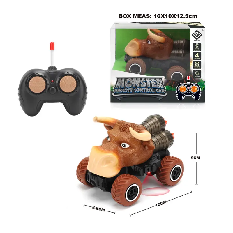 Remote Control Car With Led Light Sounds Bull Car Toy Gift Animal Vehicle Rc Remote Control Car Toys