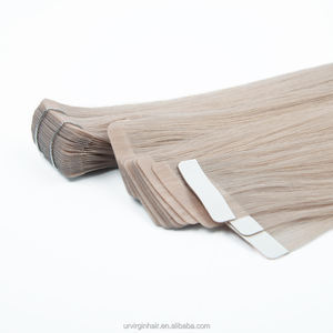 Extensions de cheveux à bandes de 22 pouces, 100% cheveux humains vierges russes, 100% Remy, lisses, double trame, extensions à bandes de cheveux humains - Product Image 2