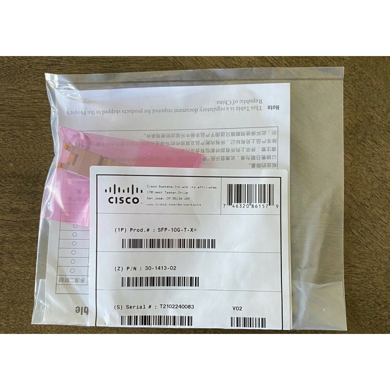 SAN　① Cisco 10GBASE-T SFP+ Module for CAT6A Cables - Optical Transceiver