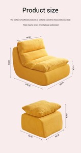<span class=keywords><strong>Fauteuil</strong></span> Poire Moderne pour une Personne, en Tissu Décontracté, pour Chambre à Coucher, Appartement Compact ou Balcon, Conception Paresseuse pour Dormir ou S'allonger - Product Image 6