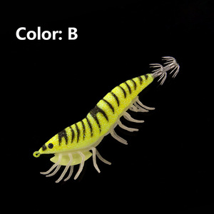 Nueva llegada 110mm 21g simulación fluorescente luminosa calamar Jig señuelo <span class=keywords><strong>EGI</strong></span> 3,5 # pie suave Camarón pulpo señuelo - Product Image 6