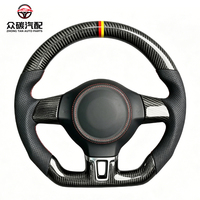 Volant de course en fibre de carbone véritable personnalisé pour VW Golf 6 MK6 TSI, modification intérieure de voiture, pièces auto