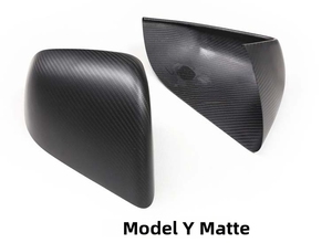 Guscio per specchietto retrovisore in fibra di carbonio a secco e adesivo per copertura specchietto retrovisore, adatti per Tesla Model Y, stile adesivo, molto venduti - Product Image 2