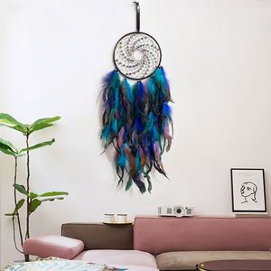 Nouveau design bleu noir avec des perles colorées arc-<span class=keywords><strong>en</strong></span>-ciel lumière enfants filles chambre décor à la maison grande plume <span class=keywords><strong>attrape</strong></span>-rêves - Product Image 5