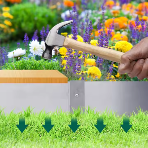 Bordure de jardin en métal Art Déco, clôture de pelouse résistante aux intempéries et imperméable, dimensions personnalisables pour l'aménagement paysager - Product Image 2