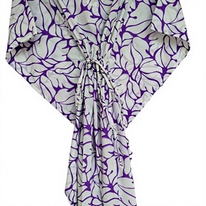 Caftán indio de algodón hecho a mano, vestido caftán de algodón, pareo de playa para mujer, kimono caftán, vestido bohemio de verano para resort. - Product Image 1