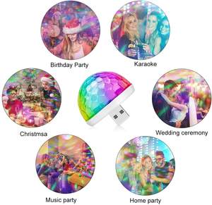 Sfera Mini Discoteca Luce della fase DEL <span class=keywords><strong>DJ</strong></span> RGB Strobe Magia usb auto lampada atmosfera ambiente interno della luce della stella led - Product Image 6