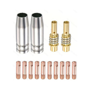 Buse de protection 15AK pour pistolet de soudage MIG, ensemble d'embouts de soudage filetés en cuivre pur pour soudage sous gaz argon - Product Image 1