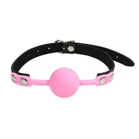 Bon marché Prix Silicone Bouche Ouverte Retenue Silicone Boule Adulte Produit SM Sex Toy Oral Plug pour Couple Bondage Bouche Plug BDSM