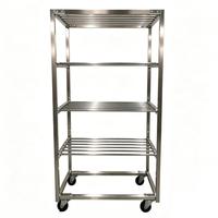 Chariot de séchage en acier inoxydable pour saucisses et viandes séchées, avec grille de suspension pour aliments