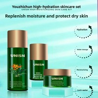Ensemble de soins de la peau Unisn, haute hydratation, coffret cadeau de trois produits pour hydrater, nourrir et apaiser la peau