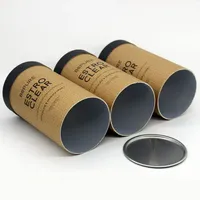 Emballage en tube de papier personnalisé, biodégradable, respectueux de l'environnement, en carton kraft de qualité alimentaire, boîte en tube de papier pour le thé