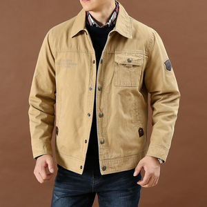 Người đàn ông của giản dị cộng với kích thước áo khoác mùa đông với Faux lông lót dây kéo đóng cửa vải vải rửa kỹ thuật - Product Image 6