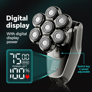 Afeitadora Recargable 5 en 1 para Hombre con Pantalla Digital, Siete Cabezales, USB, para Uso Doméstico - Product Image 2