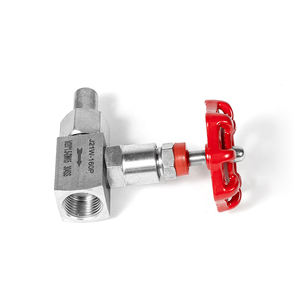 Válvula Globo de Aço Inoxidável 304 com Rosca Interna e Manômetro de Alta Pressão Soldado para Corte de Água J21W-160P - Product Image 3